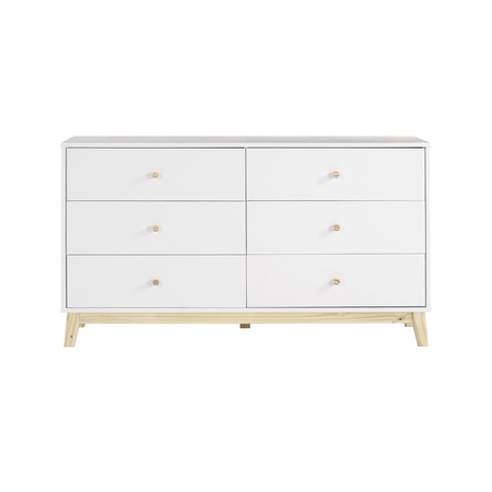 ALATERRE FURNITURE MOD 60"W 6-Drawer Double Dresser AJMD0320WH